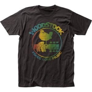 Woodstock Colorful Logo Mens T Shirt Black Wood07